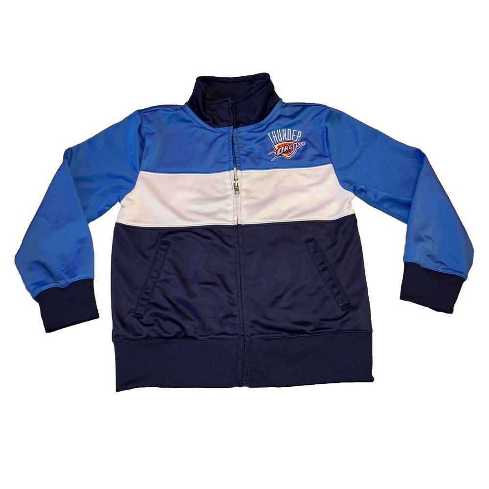Oklahoma City‎ thunder zip up Jacket Little Boys Size XS 5 Basketball Vintage